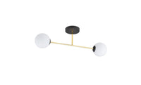 Lampada a Soffitto Baster, Bianco, Acciaio, 60x17x14 cm, EPIKASA