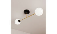 Lampada a Soffitto Baster, Bianco, Acciaio, 60x17x14 cm, EPIKASA