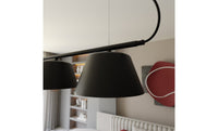 Lampada a Sospensione Ritz, Nero, Acciaio, 95x100x28 cm, EPIKASA