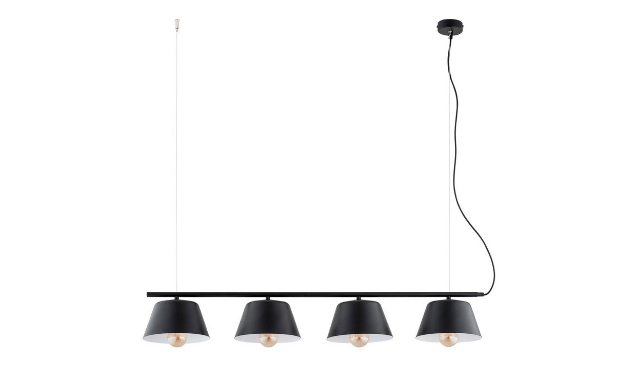 Lampada a Sospensione Ritz, Nero, Acciaio, 80x100x28 cm, EPIKASA