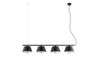 Lampada a Sospensione Ritz, Nero, Acciaio, 80x100x28 cm, EPIKASA