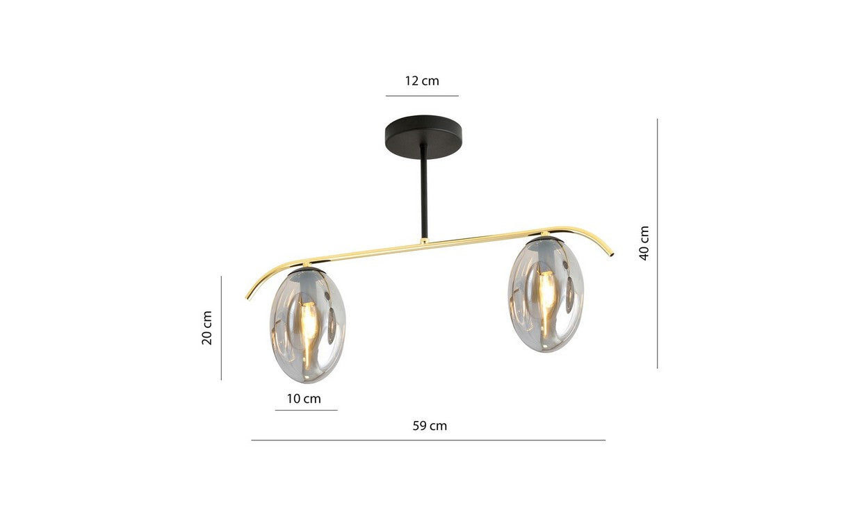 Lampada a Sospensione Rebel, Nero, Acciaio, 93x100x24 cm, EPIKASA