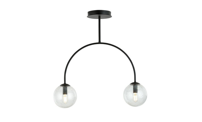 Lampada a Soffitto Roma, Nero, Acciaio, 75x26x75 cm, EPIKASA