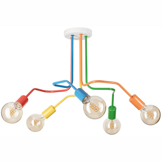 Lampada a Sospensione Domino, Multicolore, Metallo, 40x59x59 cm, EPIKASA