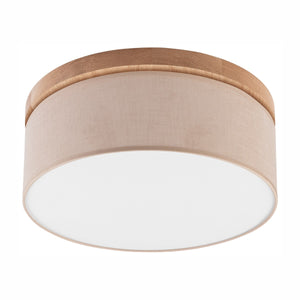 Lampada a Soffitto Paolo, Beige, Legno, 17x40x40 cm, EPIKASA