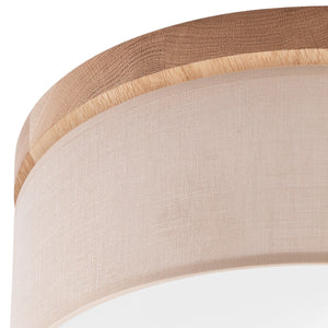 Lampada a Soffitto Paolo, Beige, Legno, 17x40x40 cm, EPIKASA