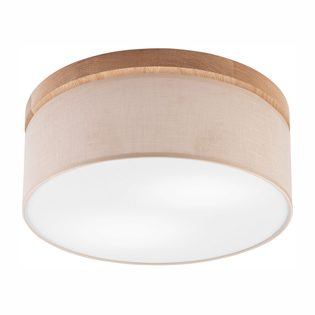 Lampada a Soffitto Paolo, Beige, Legno, 17x40x40 cm, EPIKASA