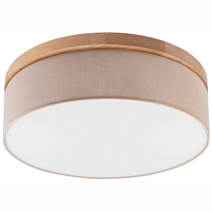 Lampada a Soffitto Paolo, Beige, Legno, 17x50x50 cm, EPIKASA