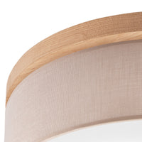 Lampada a Soffitto Paolo, Beige, Legno, 17x50x50 cm, EPIKASA