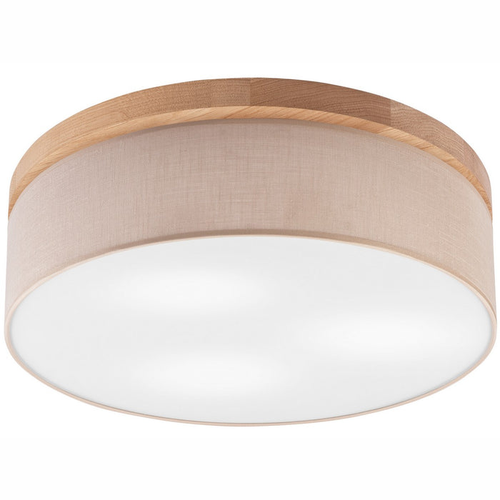 Lampada a Soffitto Paolo, Beige, Legno, 17x50x50 cm, EPIKASA