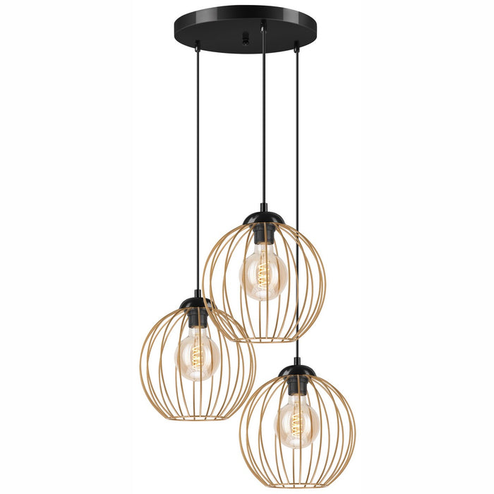 Lampada a Sospensione Zoya, Oro, Metallo, 107x50x24 cm, EPIKASA