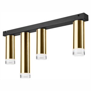 Lampada a Soffitto Diego, Oro, Metallo, 31,5x60x8 cm, EPIKASA