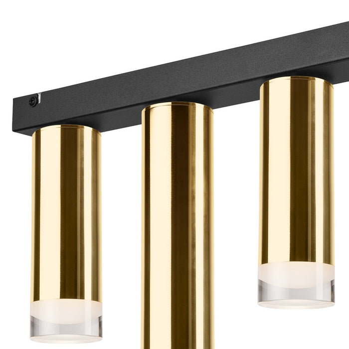 Lampada a Soffitto Diego, Oro, Metallo, 31,5x60x8 cm, EPIKASA