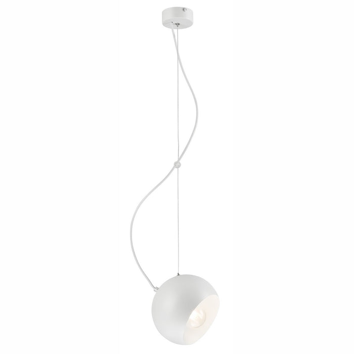 Lampada a Sospensione Inez, Bianco, Metallo, 85x17x17 cm, EPIKASA