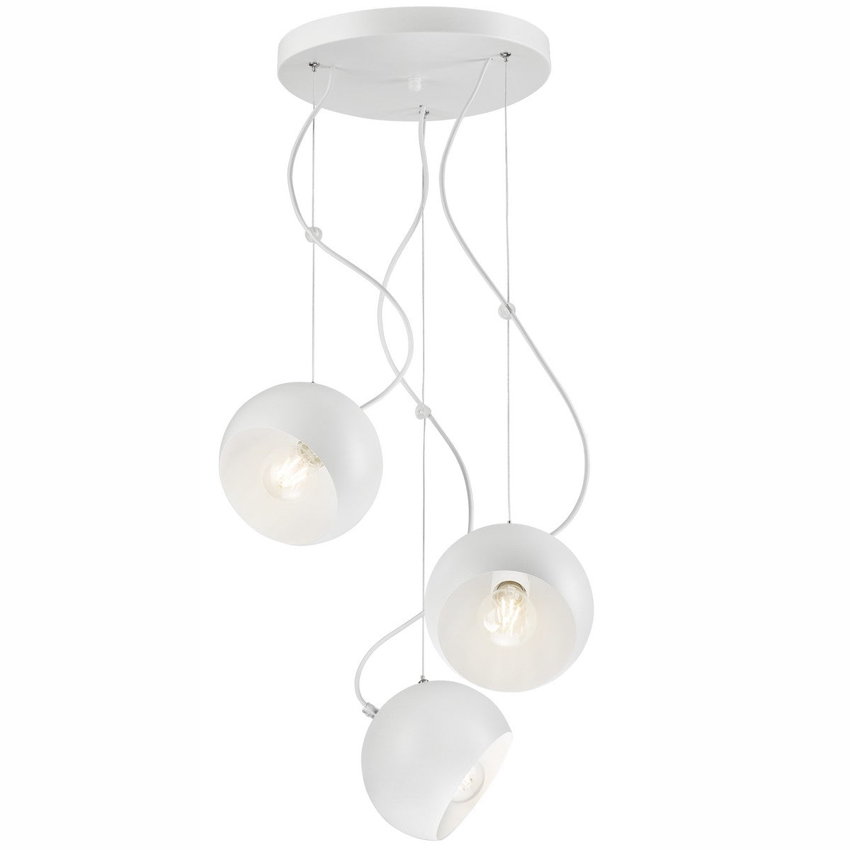 Lampada a Sospensione Inez, Bianco, Metallo, 86x44x44 cm, EPIKASA