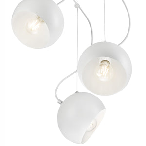 Lampada a Sospensione Inez, Bianco, Metallo, 86x44x44 cm, EPIKASA