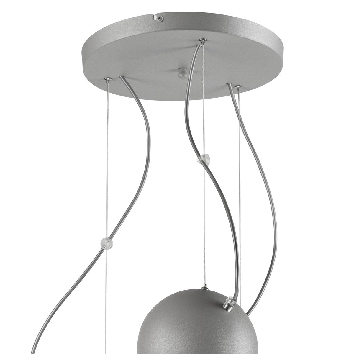 Lampada a Sospensione Inez, Argento, Metallo, 86x44x44 cm, EPIKASA