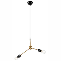 Lampada a Sospensione Alessia, Oro, Metallo, 96x49x5 cm, EPIKASA