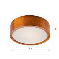 Lampada a Soffitto Eveline, Marrone, Legno, 8x27x27 cm, EPIKASA