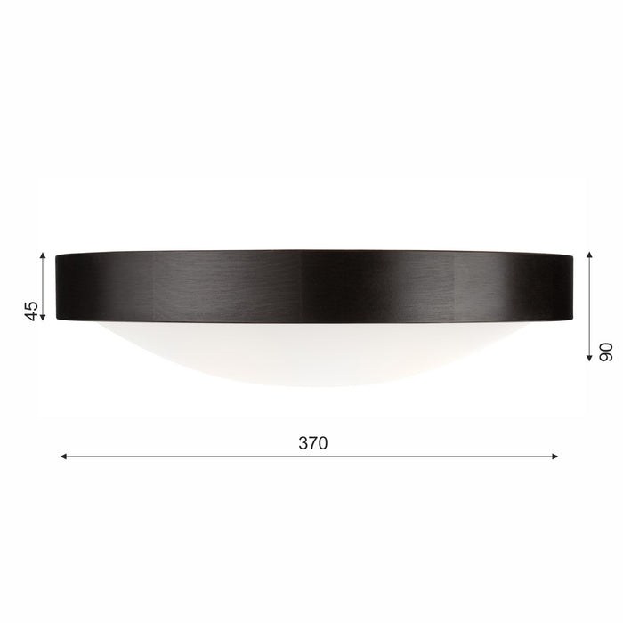 Lampada a Soffitto Anello, Marrone, Legno, 8x37x37 cm, EPIKASA