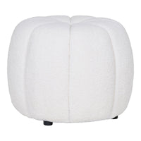 Pouf Paisley, Bianco, Poliestere, 48x48x38 cm, EPIKASA