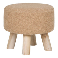 Pouf Aberdeen, Beige, Poliestere, 31x31x29 cm, EPIKASA