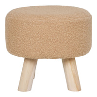 Pouf Aberdeen, Beige, Poliestere, 31x31x29 cm, EPIKASA