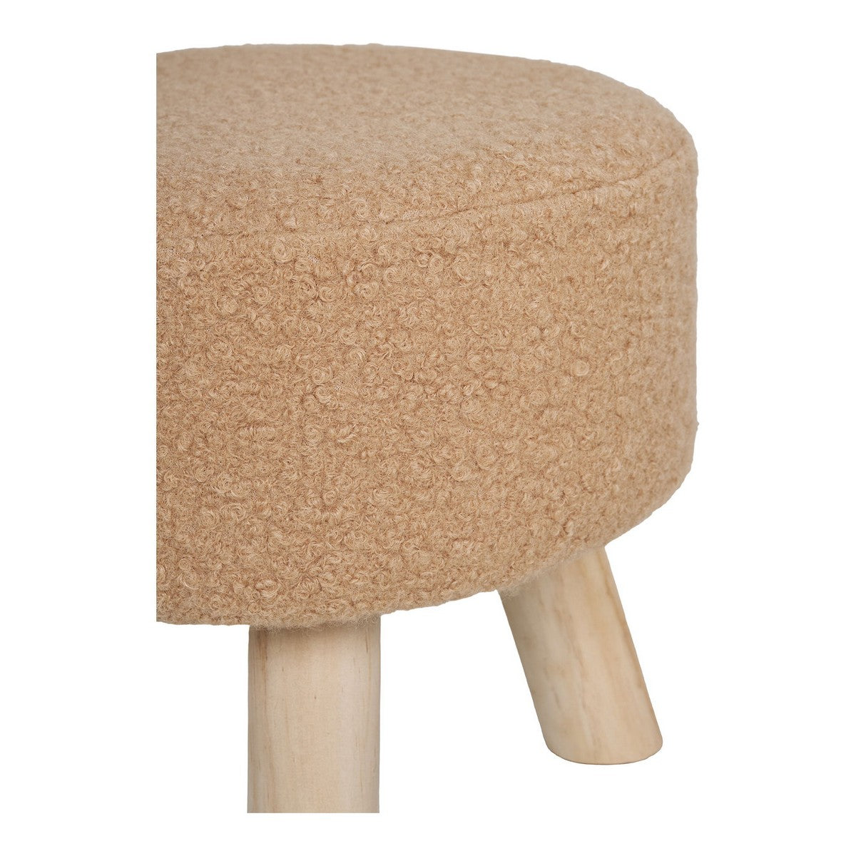 Pouf Aberdeen, Beige, Poliestere, 31x31x29 cm, EPIKASA