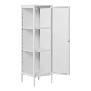 Vetrinetta Brisbane, Bianco, Metallo, 40x35x140 cm, EPIKASA