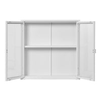 Vetrinetta Pensile Brisbane, Bianco, Metallo, 80x18x80 cm, EPIKASA