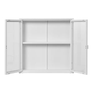 Vetrinetta Pensile Brisbane, Bianco, Metallo, 80x18x80 cm, EPIKASA