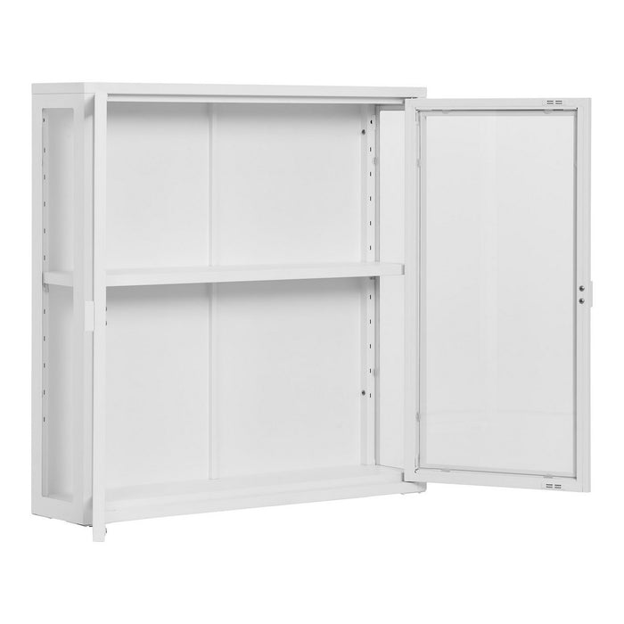 Vetrinetta Pensile Brisbane, Bianco, Metallo, 80x18x80 cm, EPIKASA