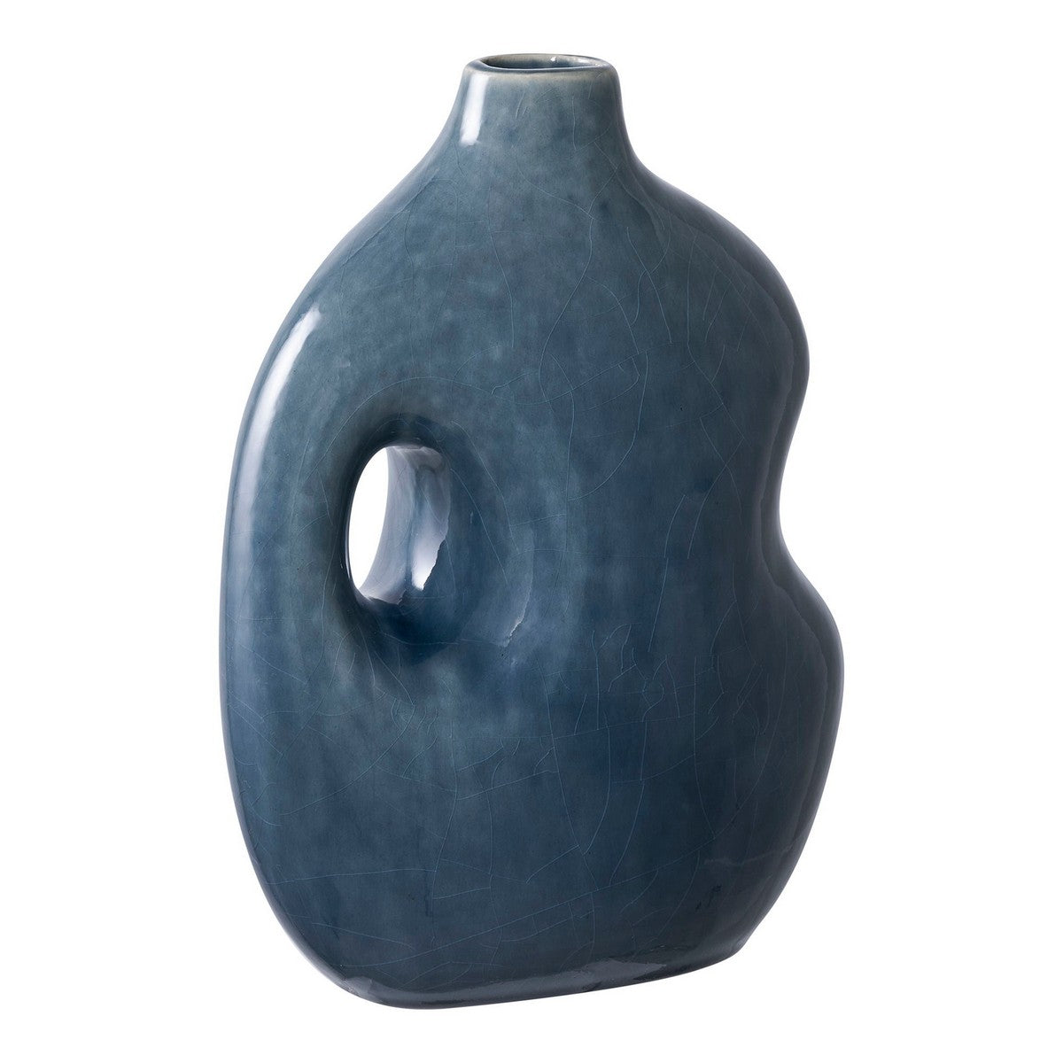 Vaso Decorativo Brescia, Blu, Ceramica, 19x9,5x25 cm, EPIKASA