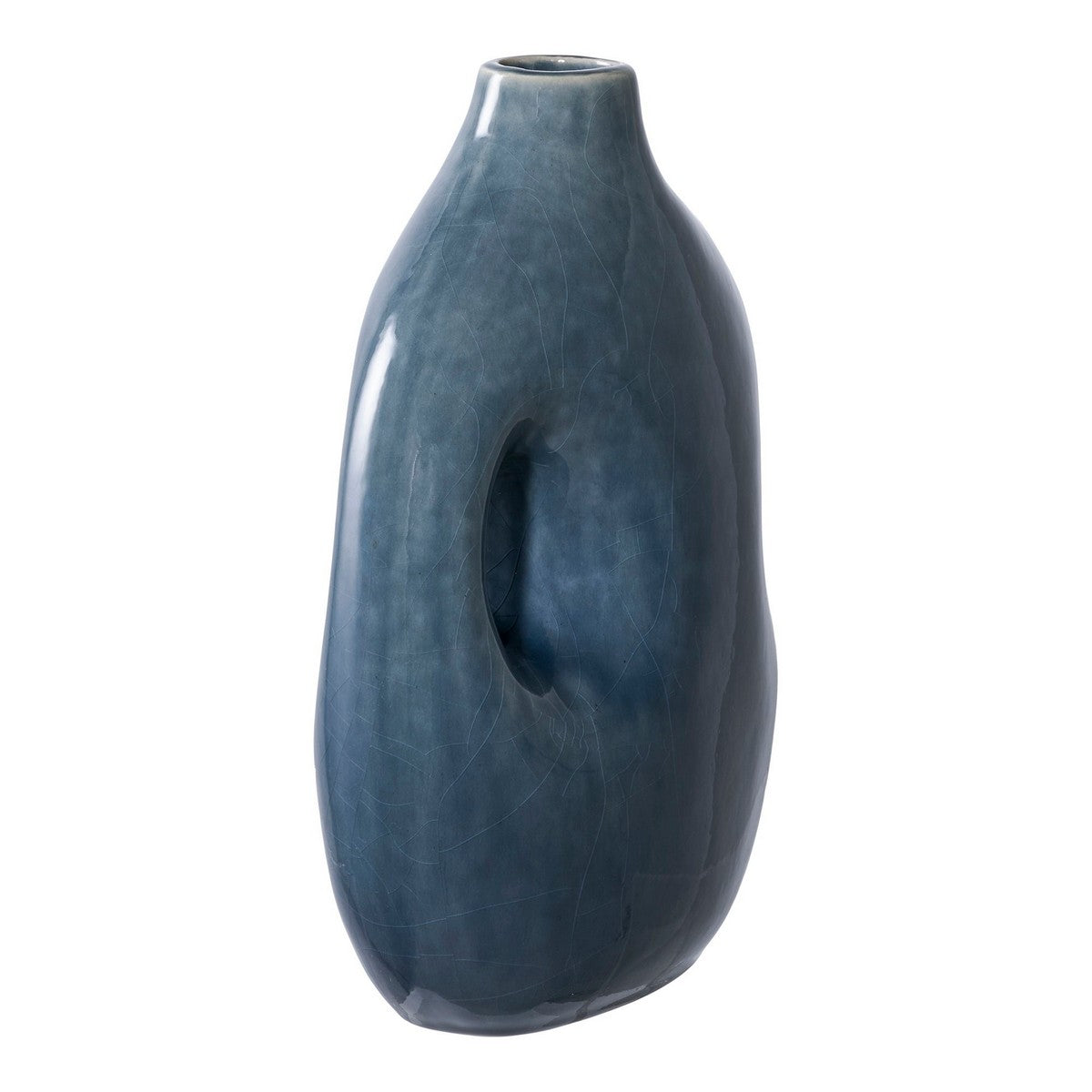 Vaso Decorativo Brescia, Blu, Ceramica, 19x9,5x25 cm, EPIKASA