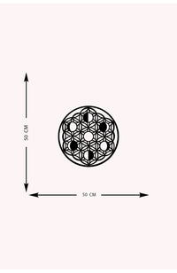 Decorazione in Metallo Mandala 2, Nero, Metallo, 50x0,15x50 cm, EPIKASA