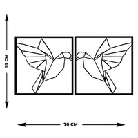 Decorazione in Metallo Uccelli 20, Nero, Metallo, 70x0,15x35 cm, EPIKASA