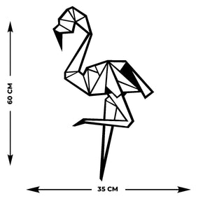 Decorazione in Metallo Fenicottero 2, Nero, Metallo, 35x0,15x60 cm, EPIKASA