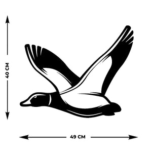 Decorazione in Metallo Anatra, Nero, Metallo, 49x0,15x40 cm, EPIKASA
