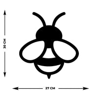 Decorazione in Metallo Ape 3, Nero, Metallo, 27x0,15x30 cm, EPIKASA