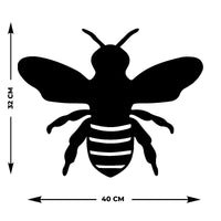 Decorazione in Metallo Ape 5, Nero, Metallo, 40x0,15x32 cm, EPIKASA