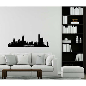 Decorazione in Metallo New York 2, Nero, Metallo, 100x0,15x38 cm, EPIKASA