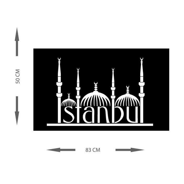 Decorazione in Metallo Istanbul, Nero, Metallo, 83x0,15x50 cm, EPIKASA