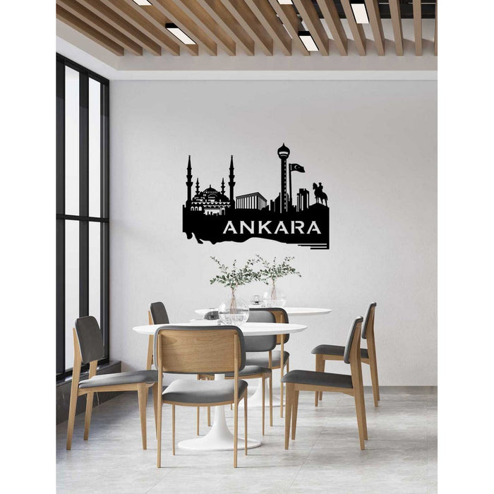 Decorazione in Metallo Ankara, Nero, Metallo, 75x0,15x55 cm, EPIKASA