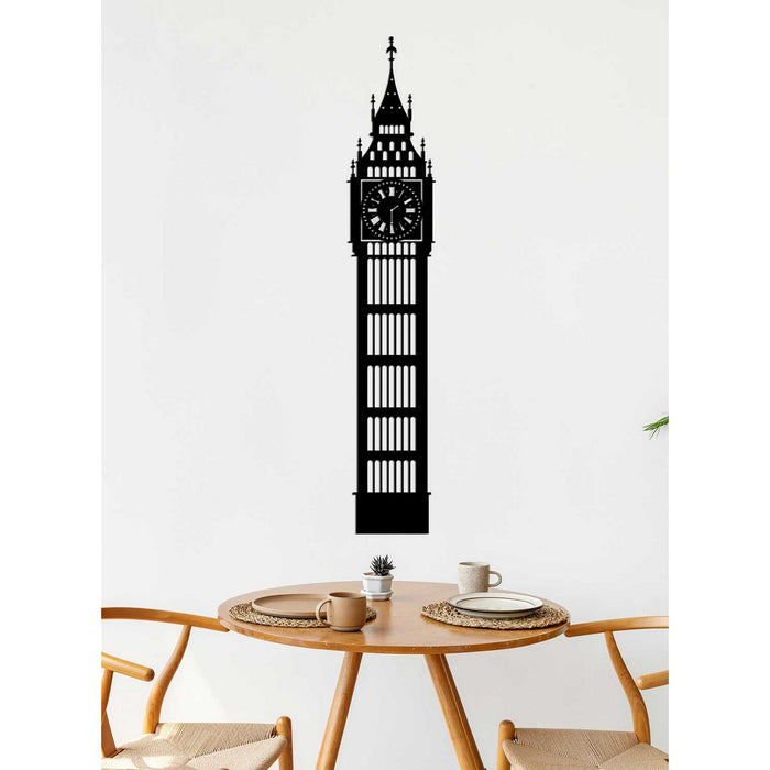 Decorazione in Metallo Big Ben, Nero, Metallo, 15x0,15x84 cm, EPIKASA