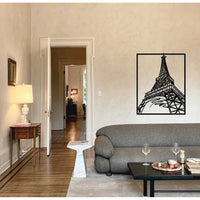 Decorazione in Metallo Torre Eiffel 4, Nero, Metallo, 64x0,15x81 cm, EPIKASA