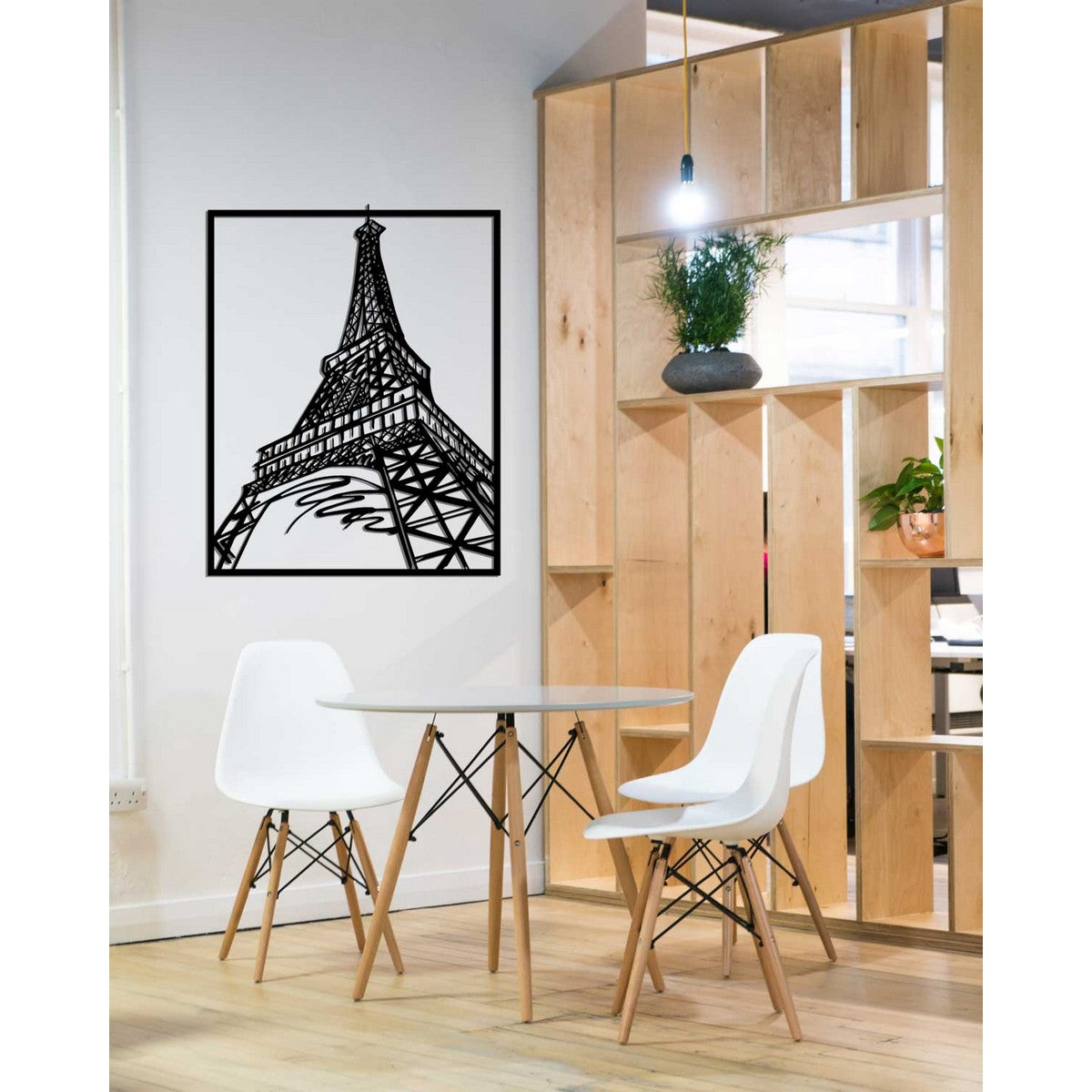 Decorazione in Metallo Torre Eiffel 4, Nero, Metallo, 64x0,15x81 cm, EPIKASA