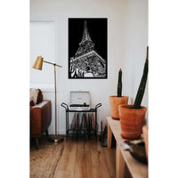 Decorazione in Metallo Torre Eiffel 5, Nero, Metallo, 45x0,15x70 cm, EPIKASA