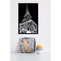 Decorazione in Metallo Torre Eiffel 5, Nero, Metallo, 45x0,15x70 cm, EPIKASA