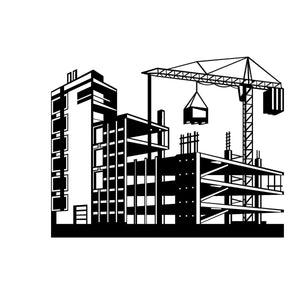 Decorazione in Metallo Costruzioni, Nero, Metallo, 60x0,15x47 cm, EPIKASA