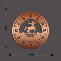 Decorazione in Metallo Oroscopo Sagittario 1, Rame, Metallo, 50x0,15x50 cm, EPIKASA